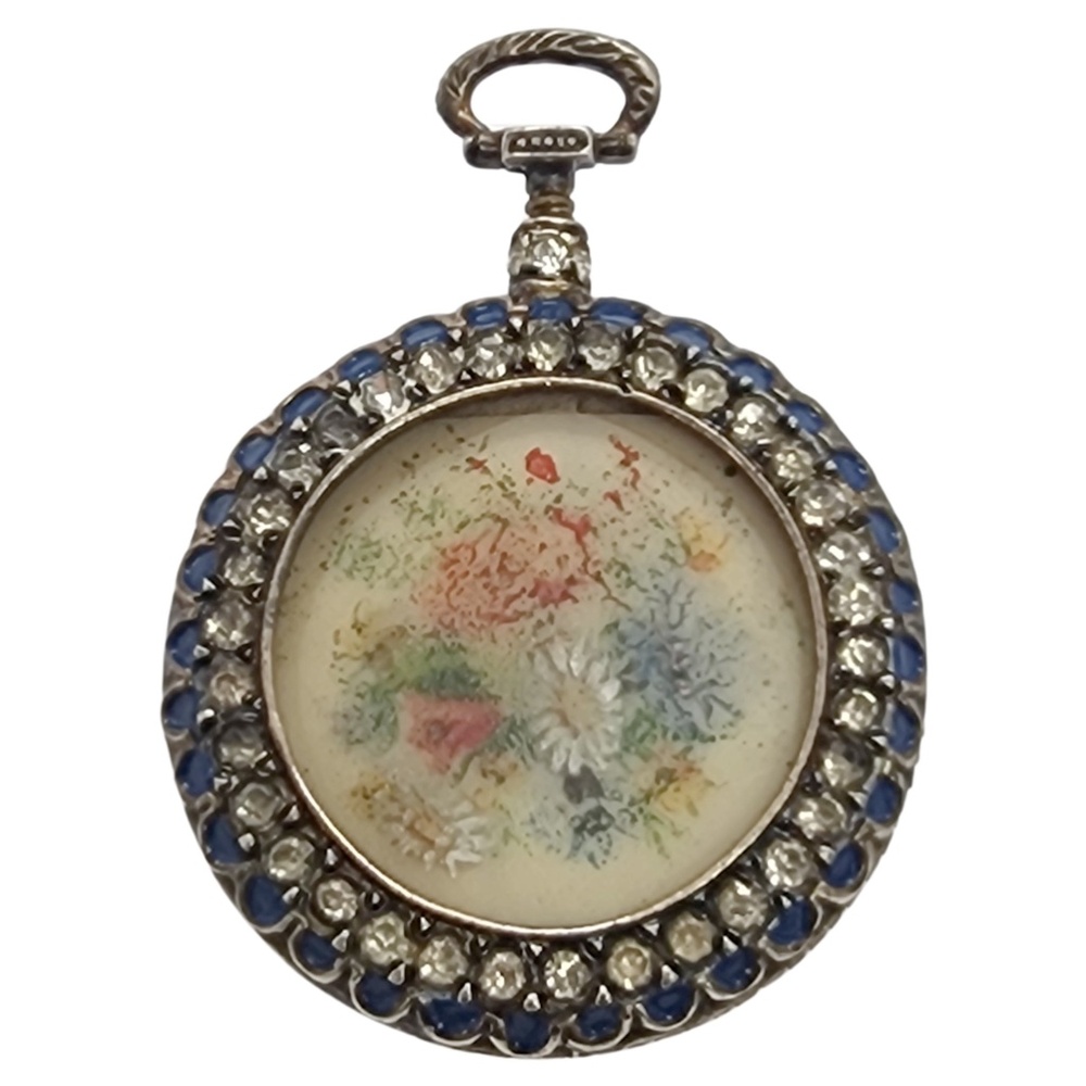 Nettie Rosenstein Gold Vermeil Sterling Silver Flower Watch Fob Pin/Brooch 16080